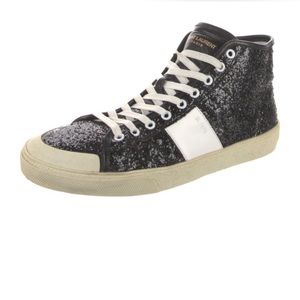 Saint Laurent SL/37 Black Glitter Hightop sneakers